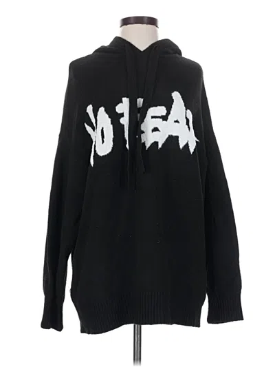 Pre-owned H&m Pullover Hoodie In Black