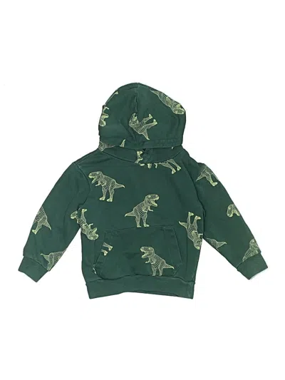 Pre-owned H&m Kids' Pullover Hoodie In Green