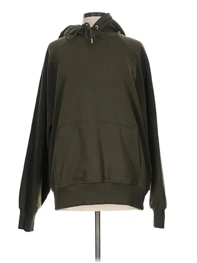 Pre-owned H&m Pullover Hoodie In Green