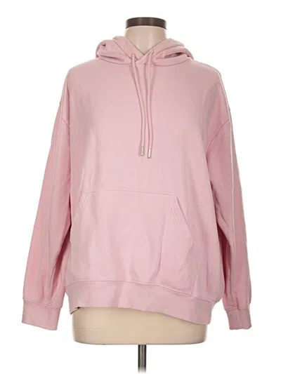 Pre-owned H&m Pullover Hoodie In Pink