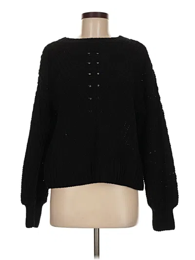 Pre-owned H&m Pullover Sweater In Black