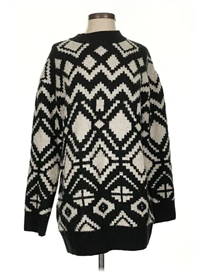 Pre-owned H&m Pullover Sweater In Black
