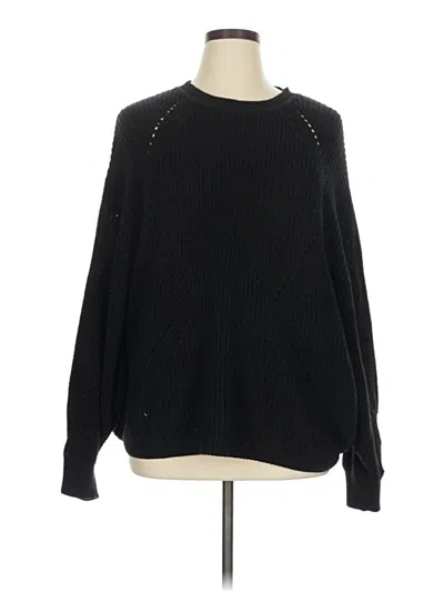 Pre-owned H&m Pullover Sweater In Black