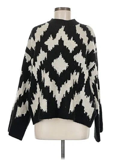 Pre-owned H&m Pullover Sweater In Black