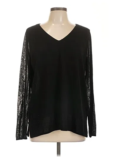 Pre-owned H&m Pullover Sweater In Black