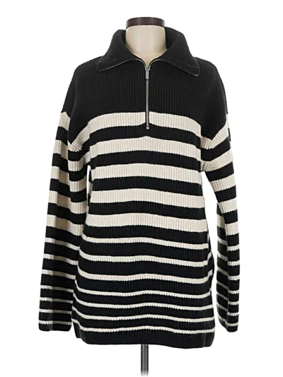 Pre-owned H&m Pullover Sweater In Black