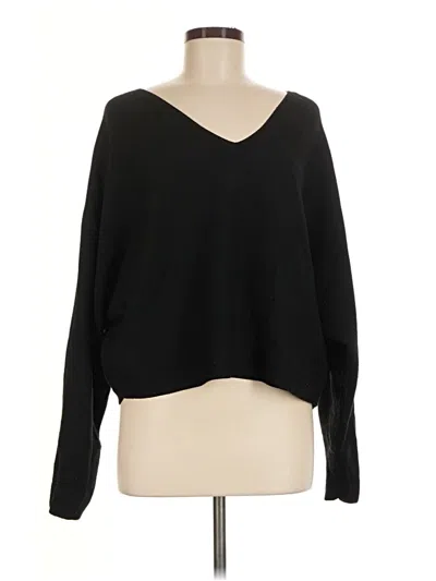 Pre-owned H&m Pullover Sweater In Black