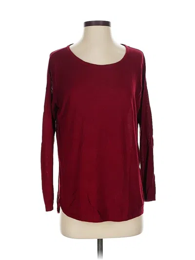 Pre-owned H&m Pullover Sweater In Burgundy