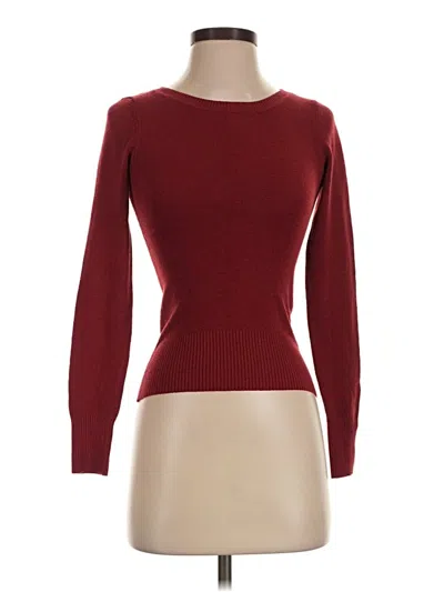 Pre-owned H&m Pullover Sweater In Burgundy