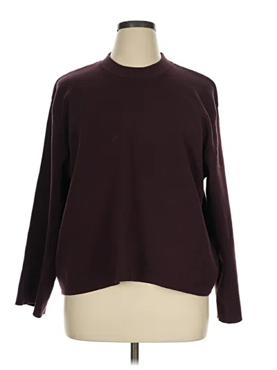 Pre-owned H&m Pullover Sweater In Burgundy