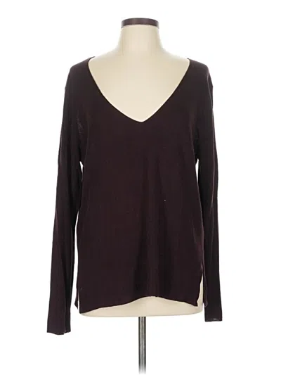 Pre-owned H&m Pullover Sweater In Burgundy