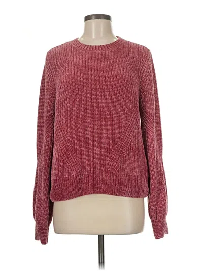 Pre-owned H&m Pullover Sweater In Burgundy