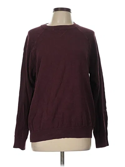 Pre-owned H&m Pullover Sweater In Burgundy