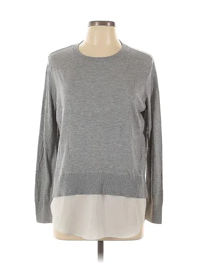 Pre-owned H&m Pullover Sweater In Gray