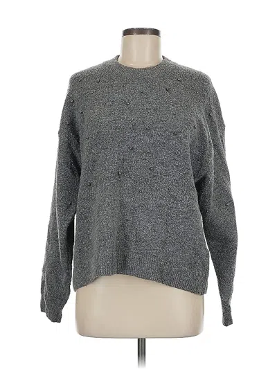 Pre-owned H&m Pullover Sweater In Gray