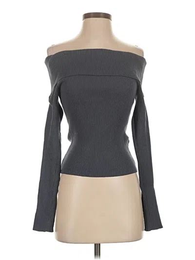 Pre-owned H&m Pullover Sweater In Gray