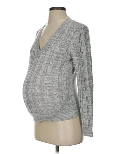 Pre-owned H&m Pullover Sweater In Gray