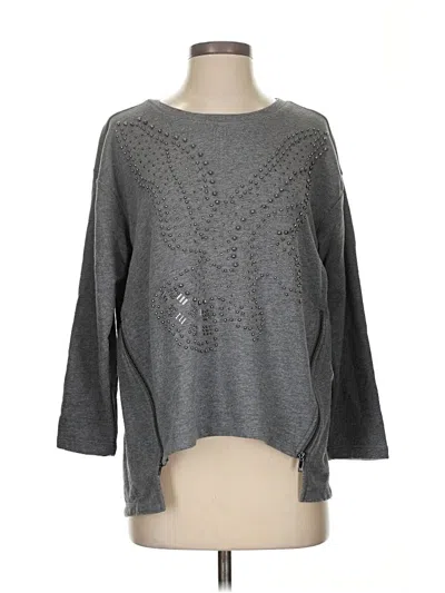 Pre-owned H&m Pullover Sweater In Gray
