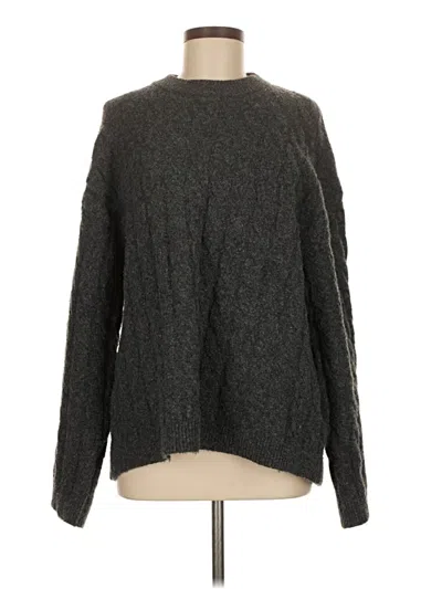 Pre-owned H&m Pullover Sweater In Gray