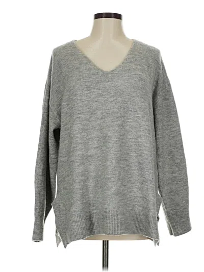 Pre-owned H&m Pullover Sweater In Gray