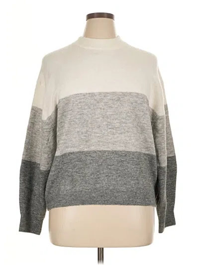 Pre-owned H&m Pullover Sweater In Gray