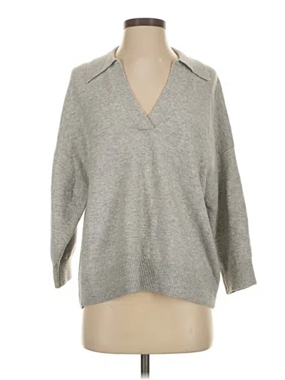 Pre-owned H&m Pullover Sweater In Gray