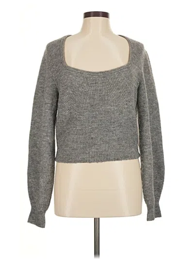 Pre-owned H&m Pullover Sweater In Gray
