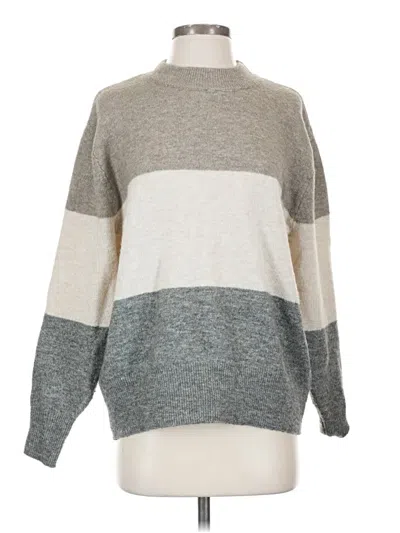 Pre-owned H&m Pullover Sweater In Gray