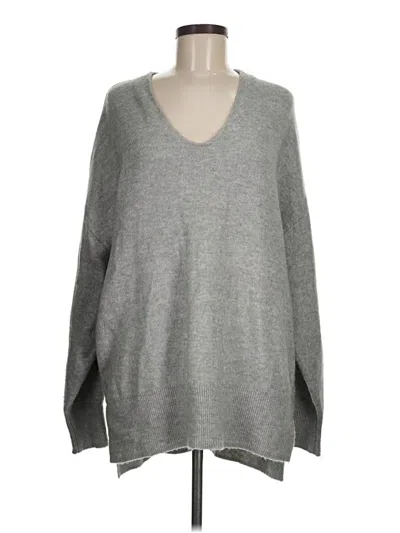 Pre-owned H&m Pullover Sweater In Gray
