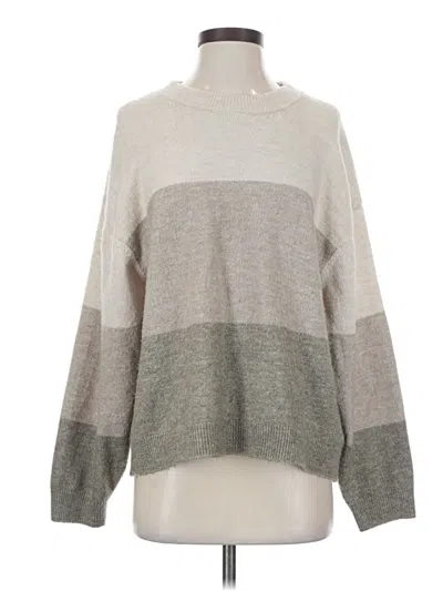 Pre-owned H&m Pullover Sweater In Gray