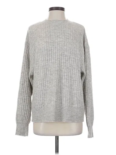 Pre-owned H&m Pullover Sweater In Gray