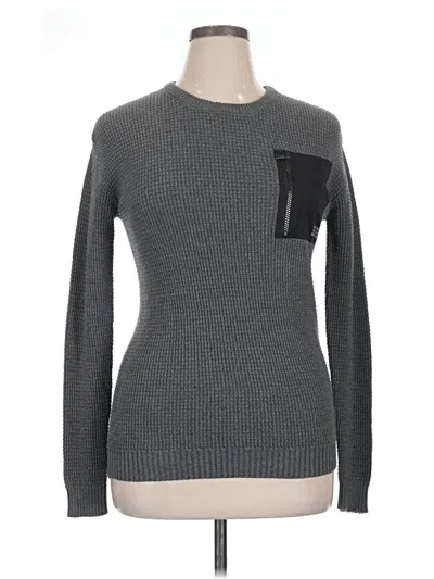 Pre-owned H&m Pullover Sweater In Gray