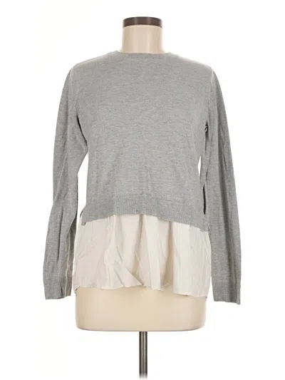 Pre-owned H&m Pullover Sweater In Gray