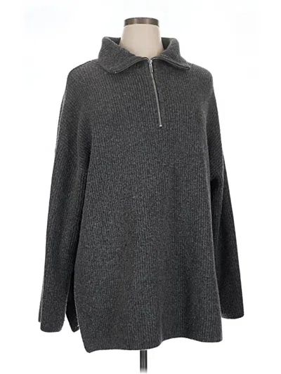 Pre-owned H&m Pullover Sweater In Gray