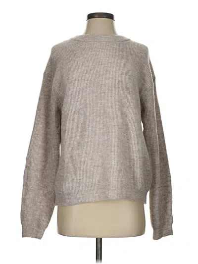 Pre-owned H&m Pullover Sweater In Gray