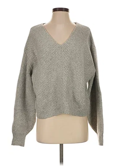 Pre-owned H&m Pullover Sweater In Gray