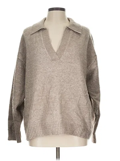 Pre-owned H&m Pullover Sweater In Gray