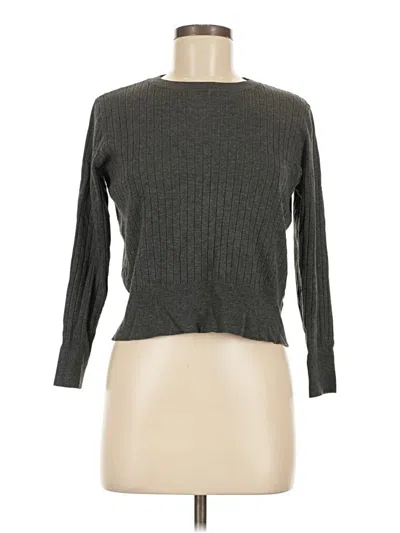 Pre-owned H&m Pullover Sweater In Gray