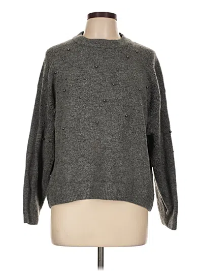 Pre-owned H&m Pullover Sweater In Gray