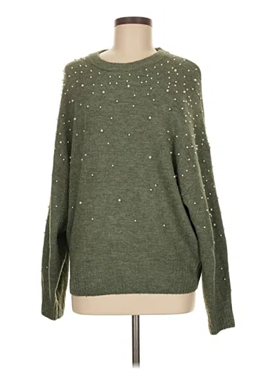 Pre-owned H&m Pullover Sweater In Green