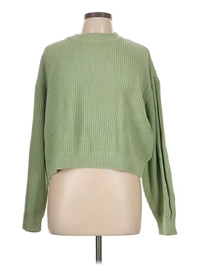Pre-owned H&m Pullover Sweater In Green