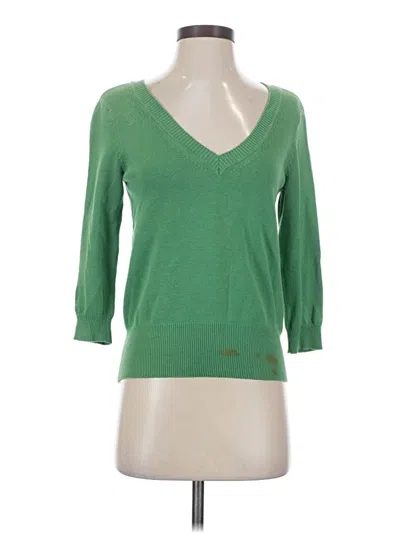 Pre-owned H&m Pullover Sweater In Green