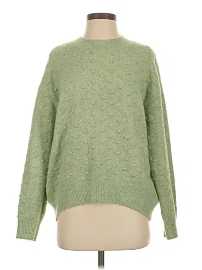 Pre-owned H&m Pullover Sweater In Green