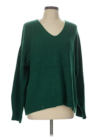Pre-owned H&m Pullover Sweater In Green