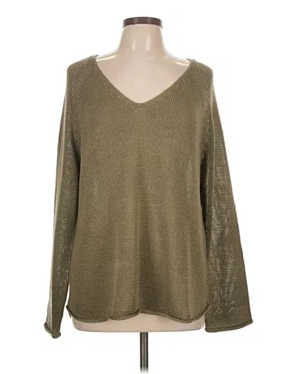 Pre-owned H&m Pullover Sweater In Green