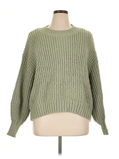 Pre-owned H&m Pullover Sweater In Green