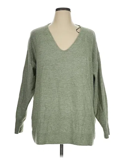 Pre-owned H&m Pullover Sweater In Green