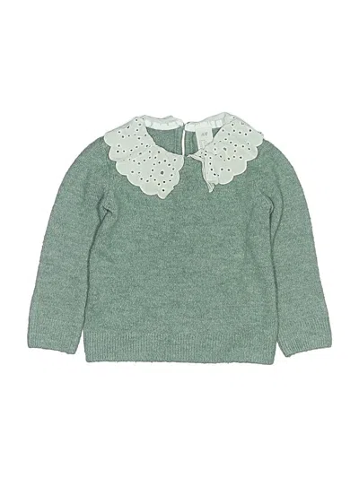 Pre-owned H&m Kids' Pullover Sweater In Green