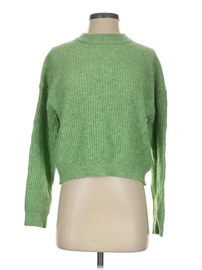 Pre-owned H&m Pullover Sweater In Green