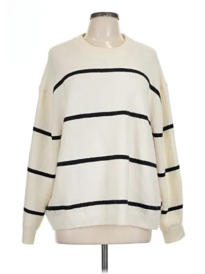 Pre-owned H&m Pullover Sweater In Ivory